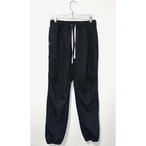 FIGS Jogger Scrub Pants Mens S Black Pockets Drawstring Elastic Waist Logo